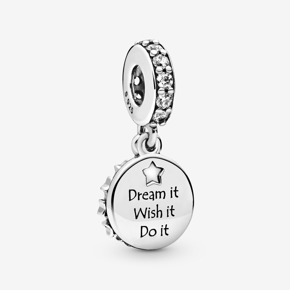 PANDORA Blue Inspirational Stars Pendant Charm Silver S925 ALE