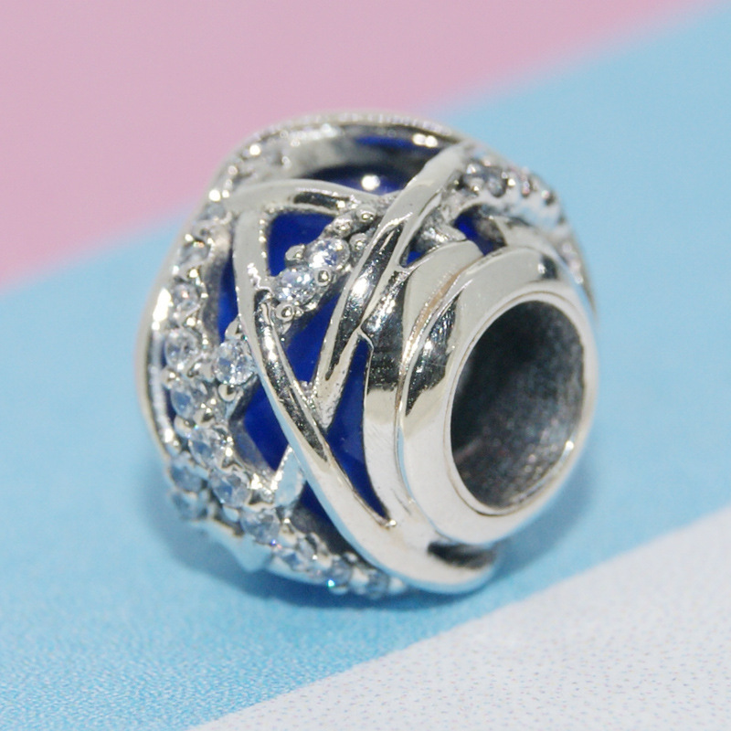 PANDORA Royal Blue Galaxy charm Silver S925 ALE