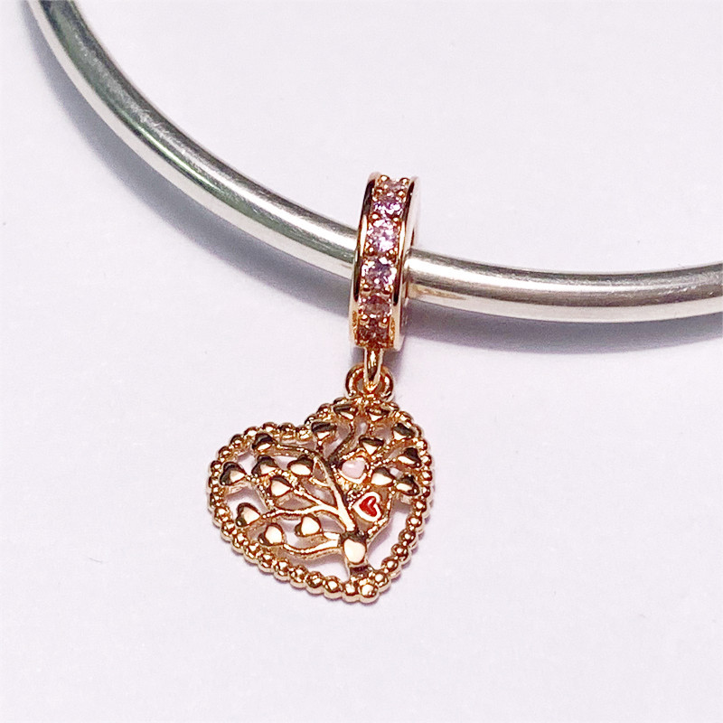 Pandora ALE R Rose Gold Tree Of Love Pendant Charm