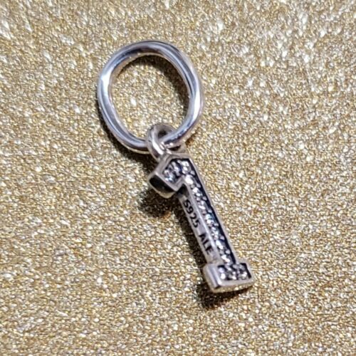Pandora Number 1 Dangle Charm, Clear CZ