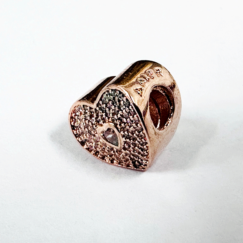 pandora 925 ale rose gold bracelet charm bead ale r met