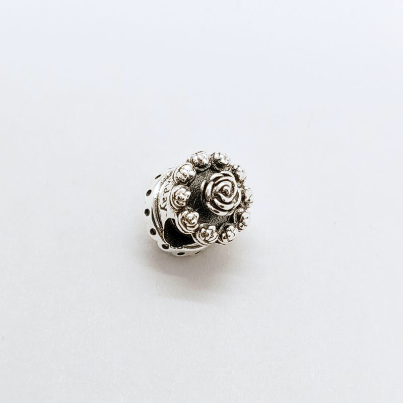 PANDORA SILVER Happy Birthday Celebration Cake CHARM S925 ALE