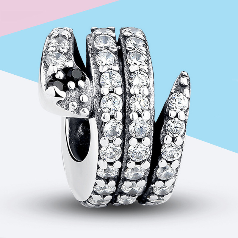 Sparkling Snake Pandora Charm Silver S925 ALE 
