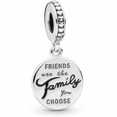 Pandora Silver Friends Are Family Pendant Dangle Charm