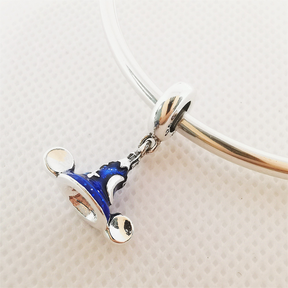 Pandora Mickey's Sorcerers Enamel Hat Pendant S925 ALE Charm