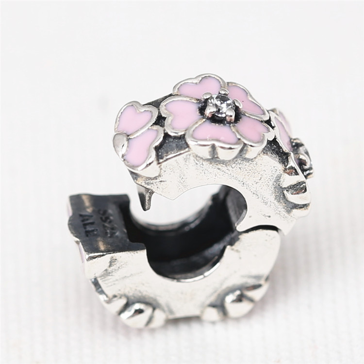 pandora pink primrose clip charm