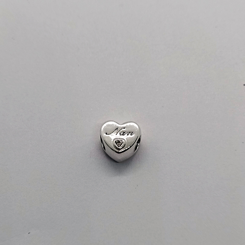 Pandora Sterling Silver Nan's Love Heart Charm