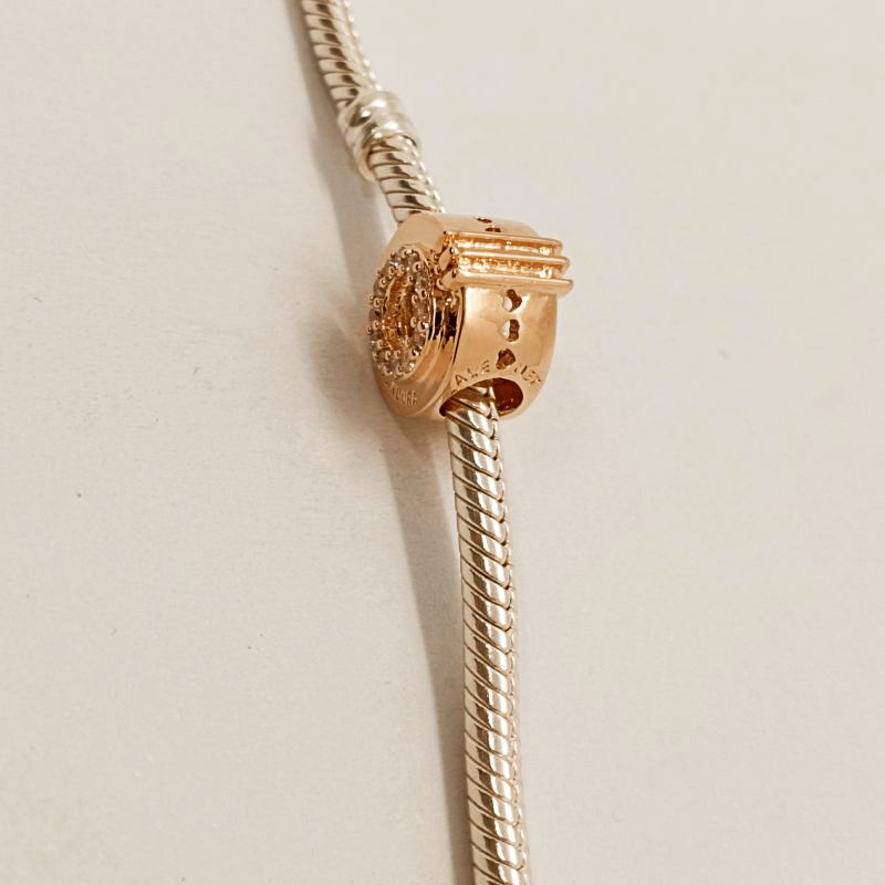 pandora schmuck rose charm offenes pave crown