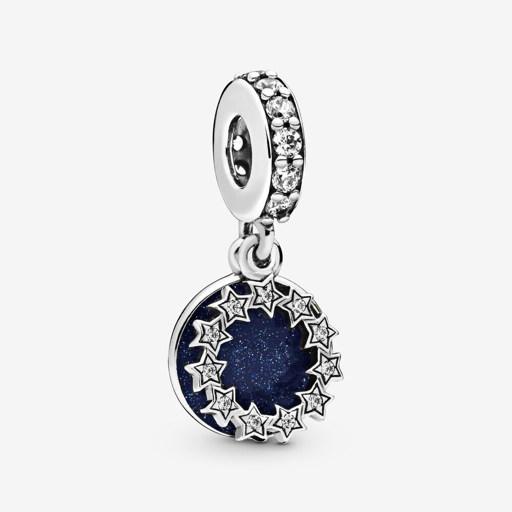 PANDORA Blue Inspirational Stars Pendant Charm Silver S925 ALE