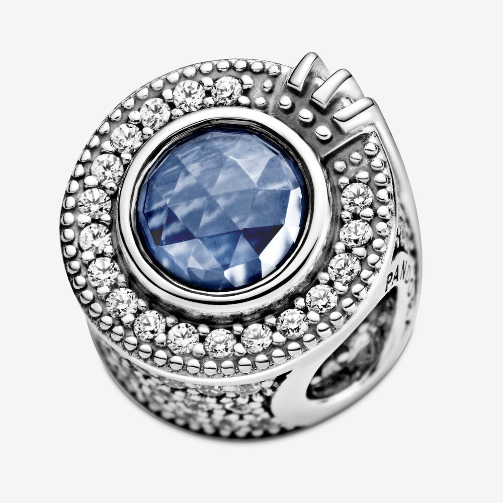 pandora sparkling blue crown o charm