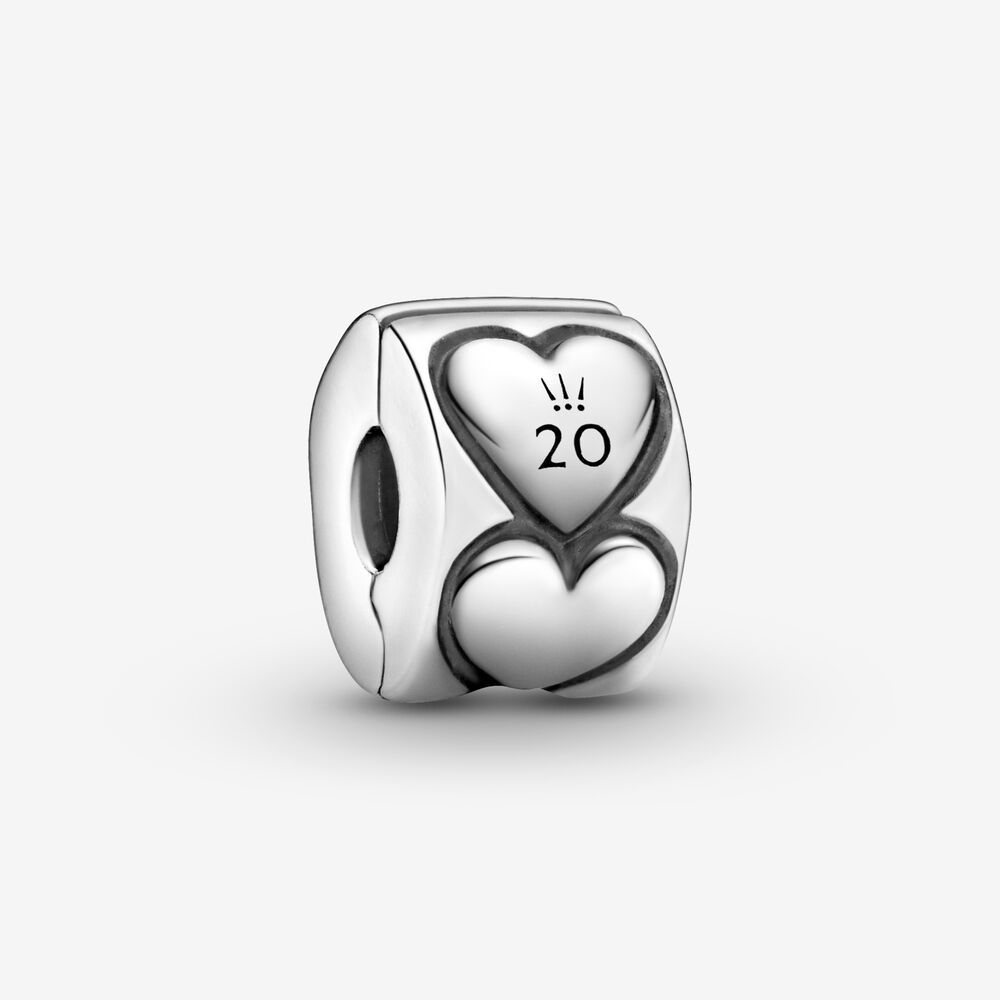 pandora 20th limited edition hearts clip charm