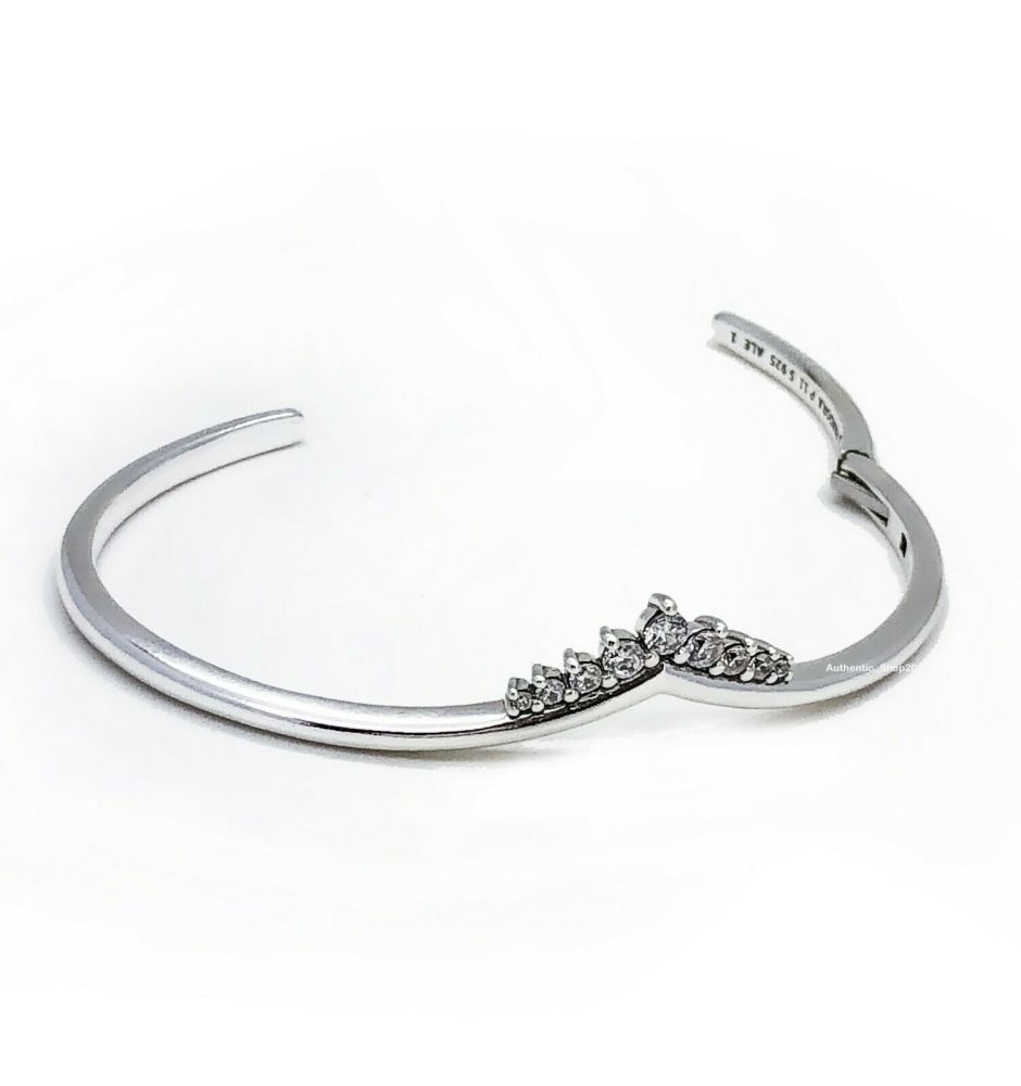 pandora tiara wishbone open bangle s925 sterling silver bracelet