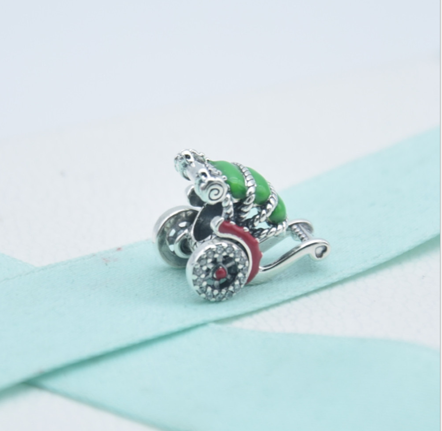 pandora traditional rickshaw sterling silver charm