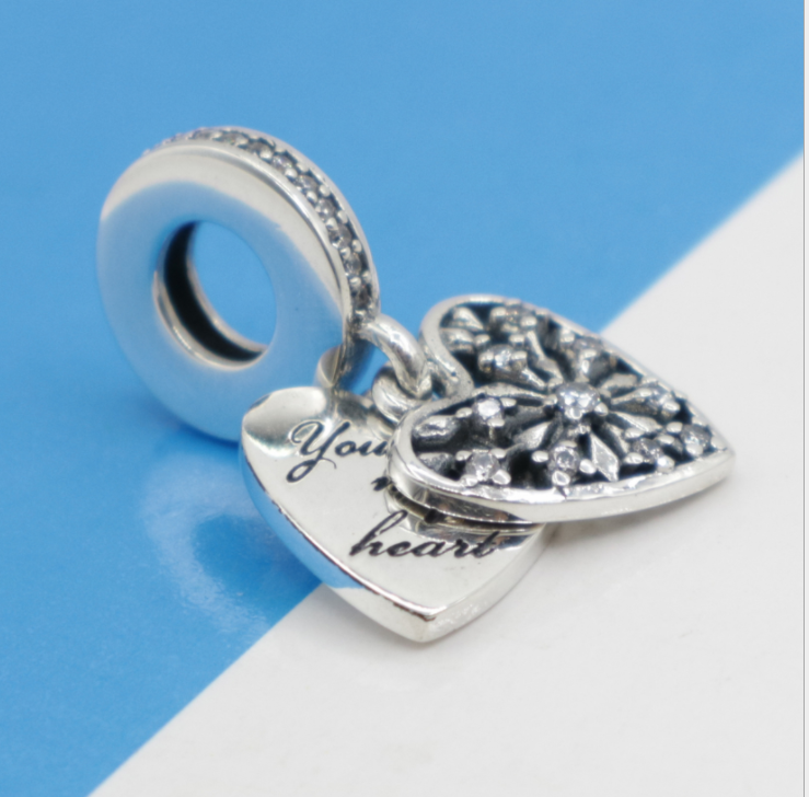 pandora you melt my heart charm sterling silver s925 ale cubic zirconia new