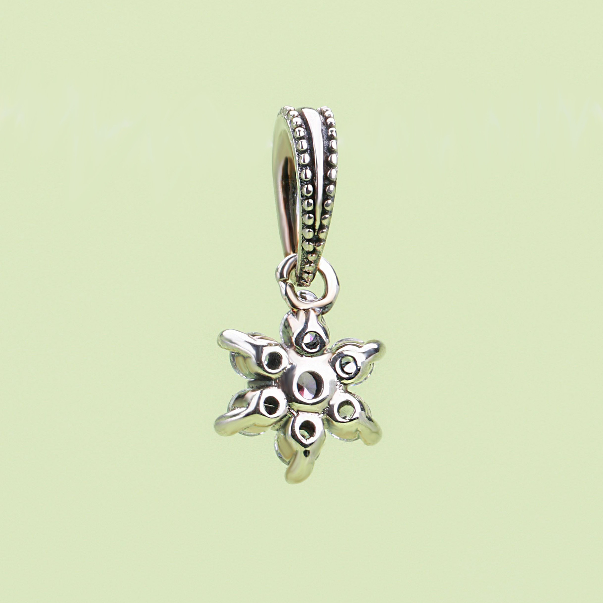 Pandora Forget Me Not Flower Necklace Pendant Charm