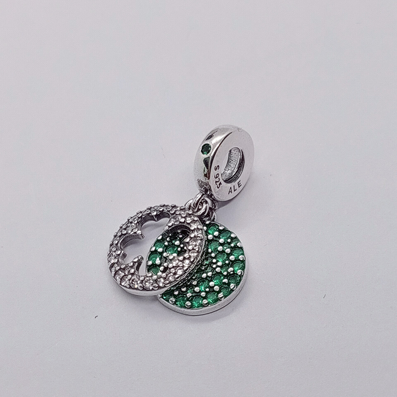 pandora green dazzling clover pendant charm silver s925 ale