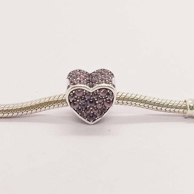 Pandora Pink Dazzling Heart S925 ALE Sterling Silver Charm