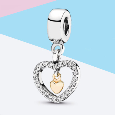 pandora forever in my heart charm gold heart charm