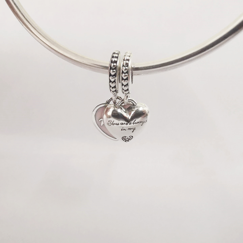 pandora mother & daughter always there hearts charm