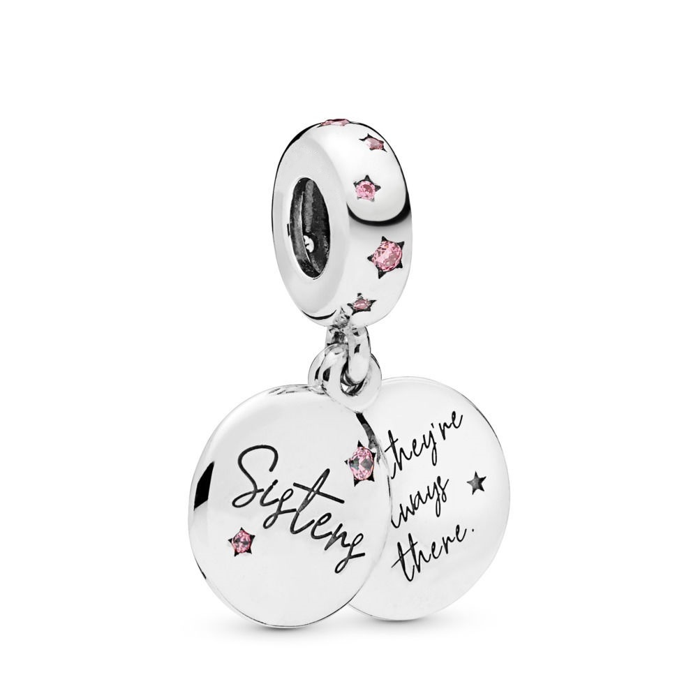 silver pandora forever sisters family love charm