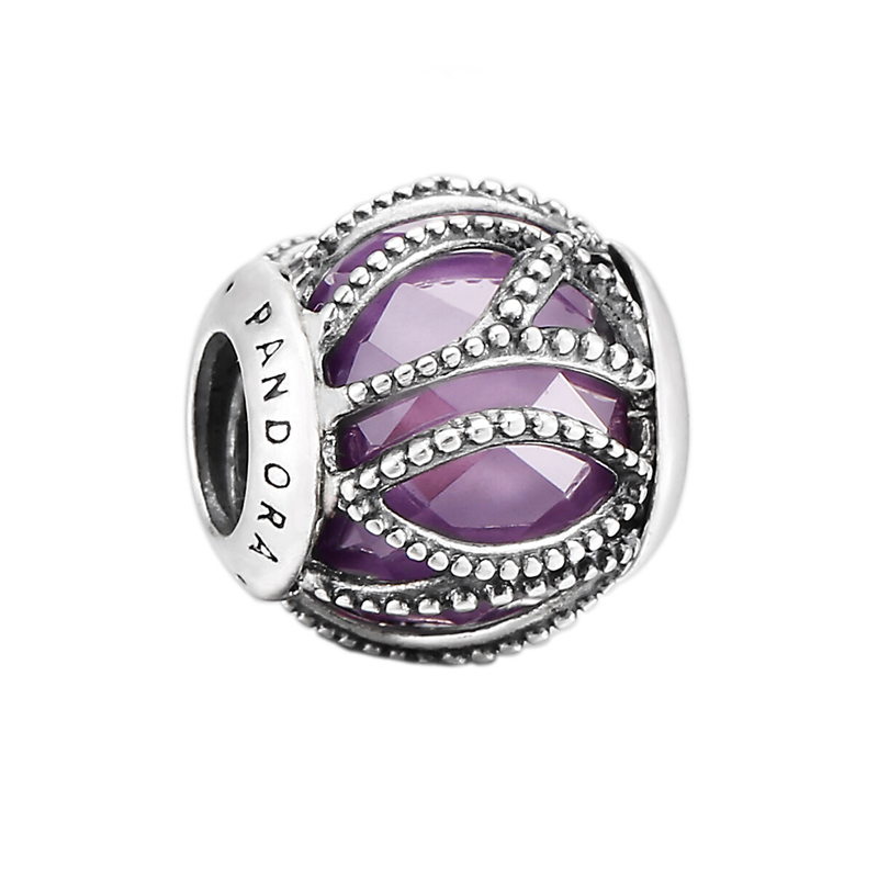 Pandora Purple Intertwining Radiance Charm Silver S925 ALE