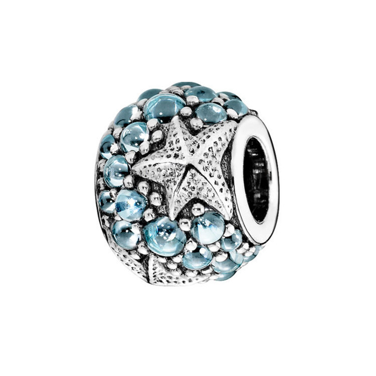 PANDORA Oceanic Starfish Blue charm Silver S925 ALE