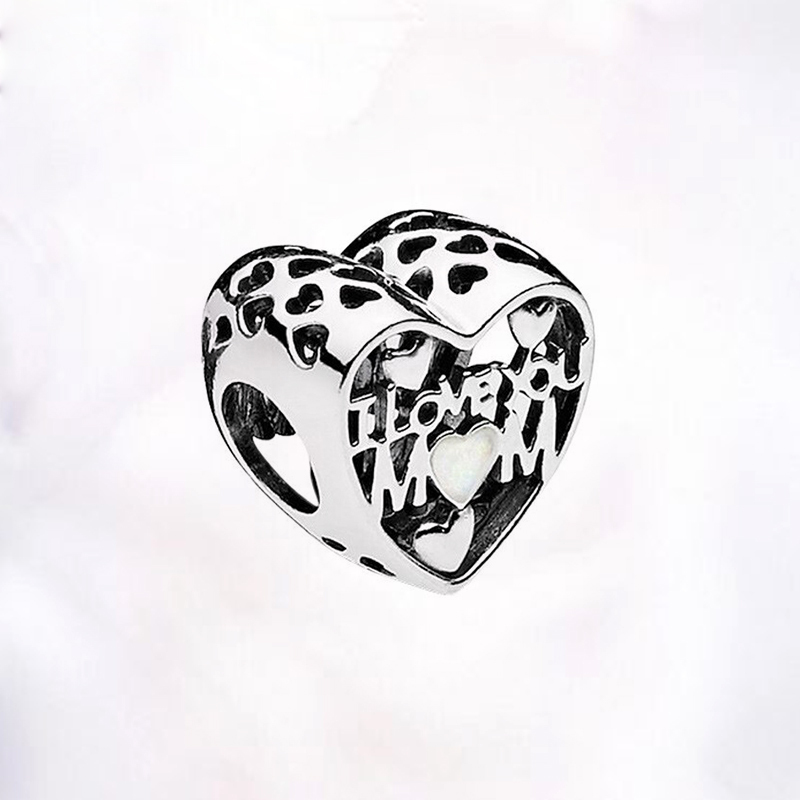 S925 Silver I Love You heart mum love mothers day Pendant Charm