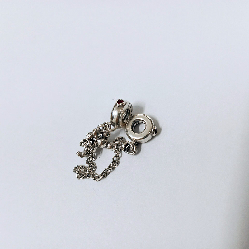 Pandora Climbing Mickey' Safety Chain Charm