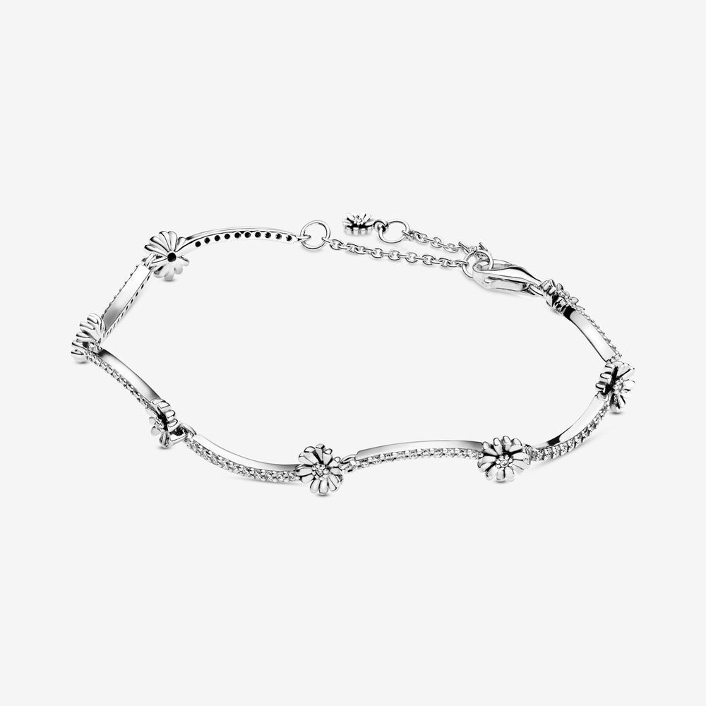 pandora sparkling daisy flower bracelet