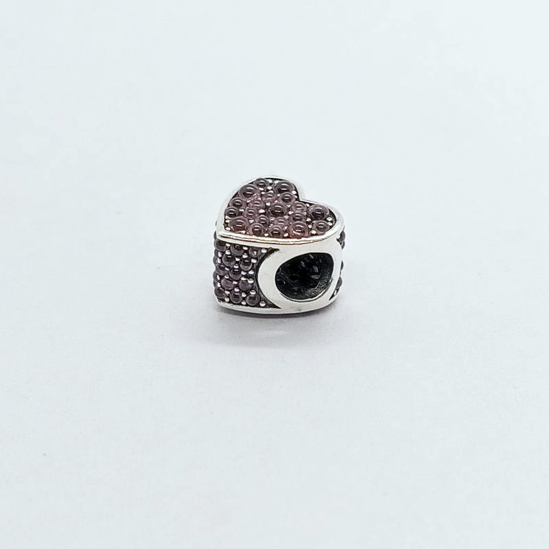 Pandora Pink Dazzling Heart S925 ALE Sterling Silver Charm