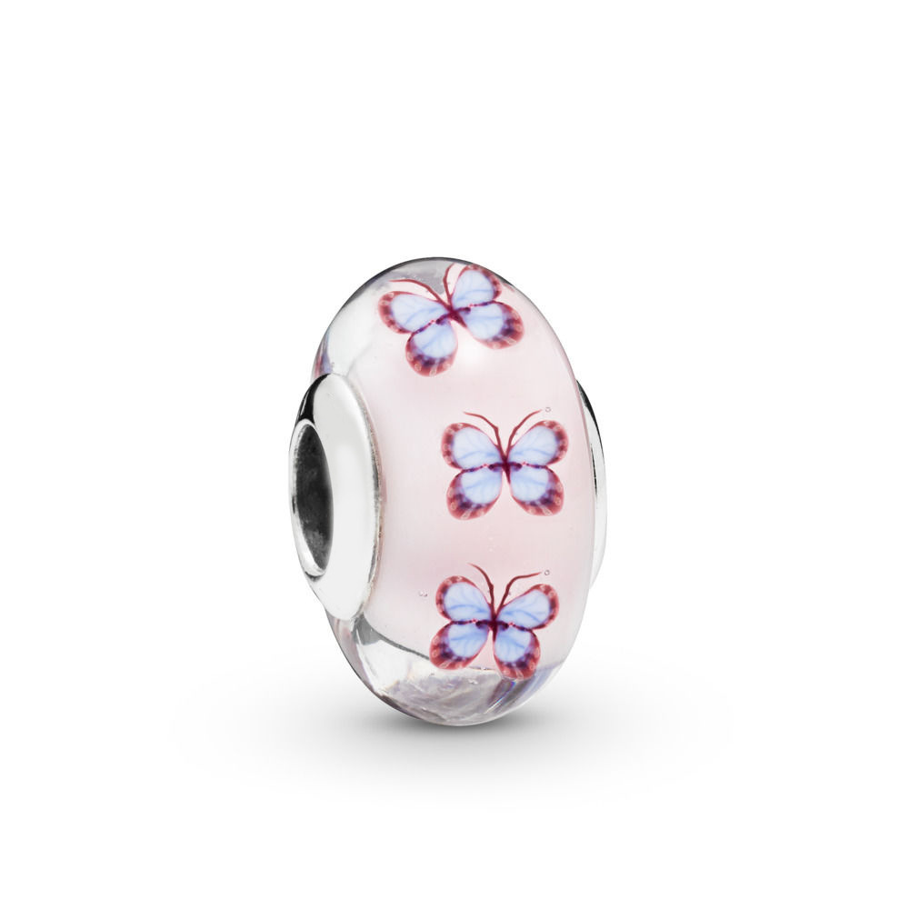 pandora butterfly murano glass charm bead   s925 ale