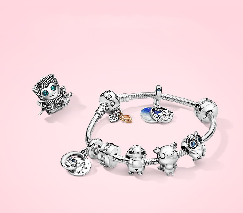 silver pandora sparkling owl charm