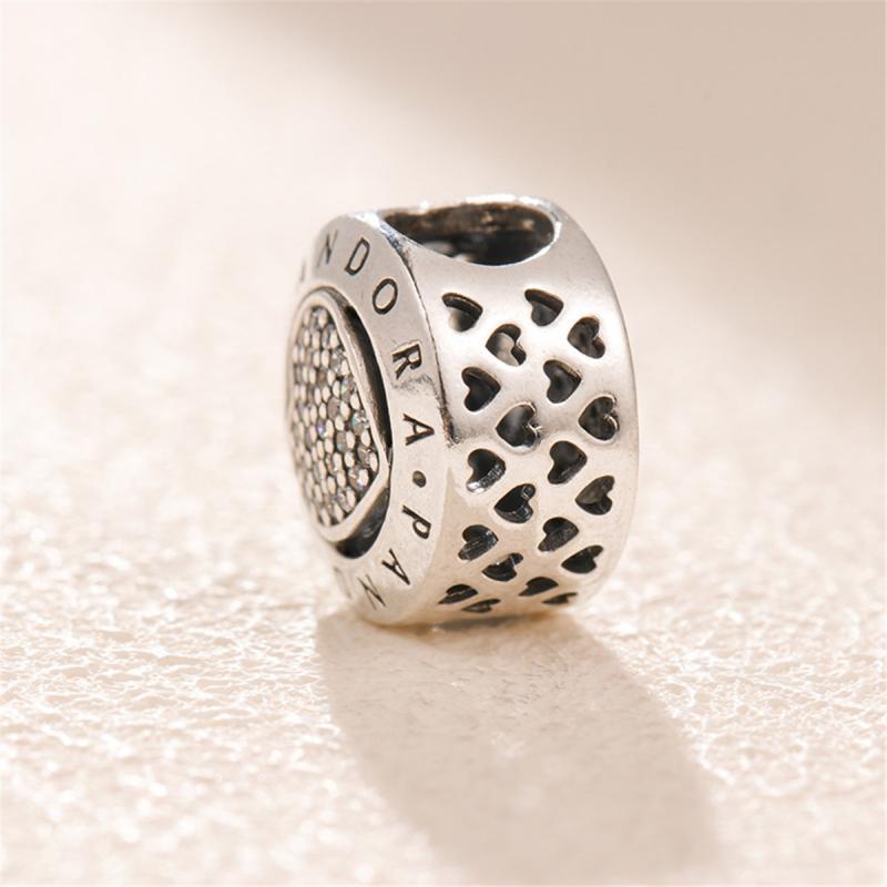 Pandora Signature Heart Charm - Sterling Silver charm