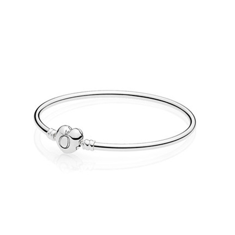 Silver PANDORA Engraved "You are so loved" Bracelet Heart Bangle
