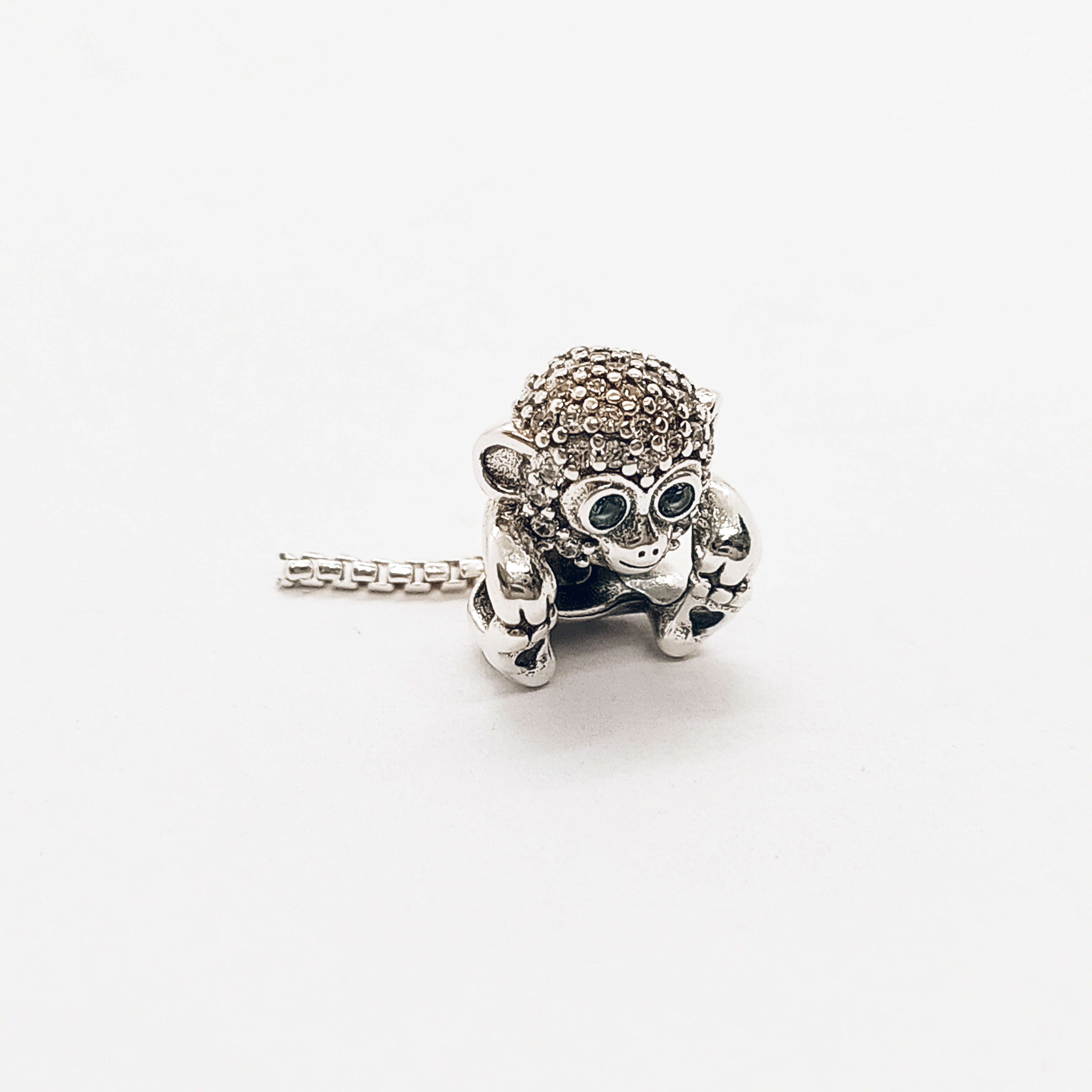 Pandora Silver Pave Monkey Charm