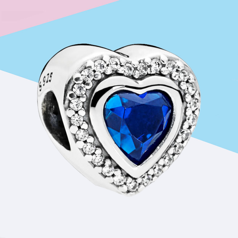 Pandora Blue Crystal Sparkling Love S925 ALE Charm
