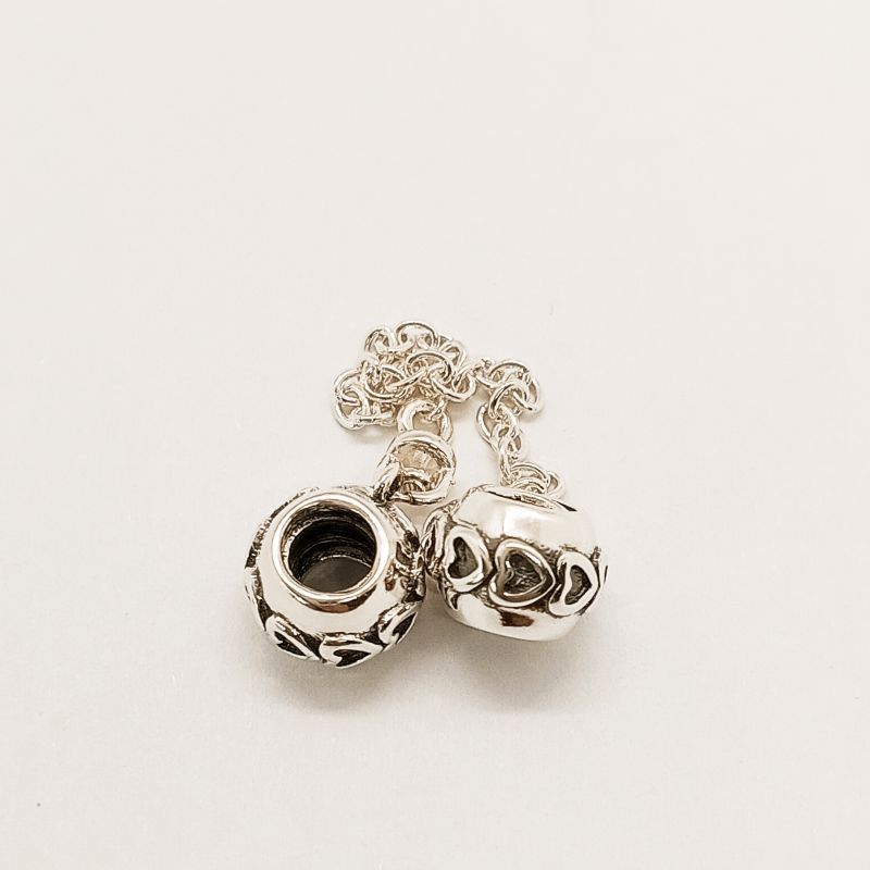 Pandora Silver Charm Love connection safety chain