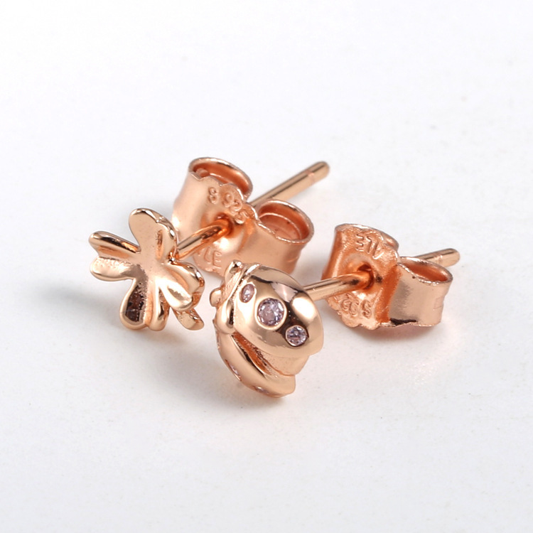 pandora rose studs earrings