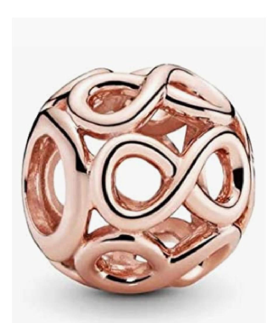 pandora rose gold openwork heart ball dangle charm