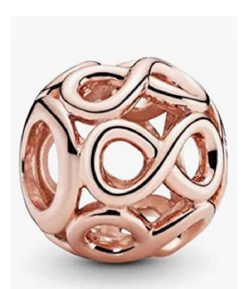 pandora rose gold openwork heart ball dangle charm