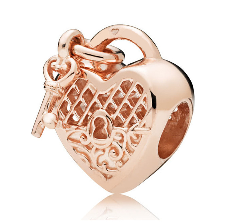 Love You Pandora Sterling Silver Charm -Lock