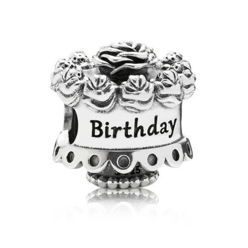 PANDORA SILVER Happy Birthday Celebration Cake CHARM S925 ALE