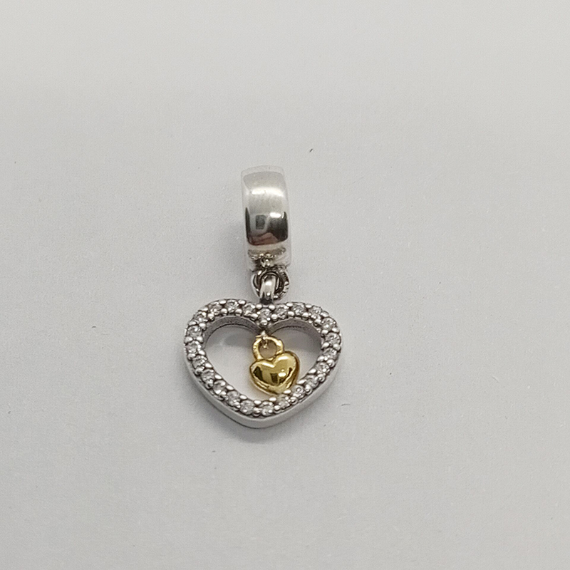 pandora forever in my heart charm gold heart charm