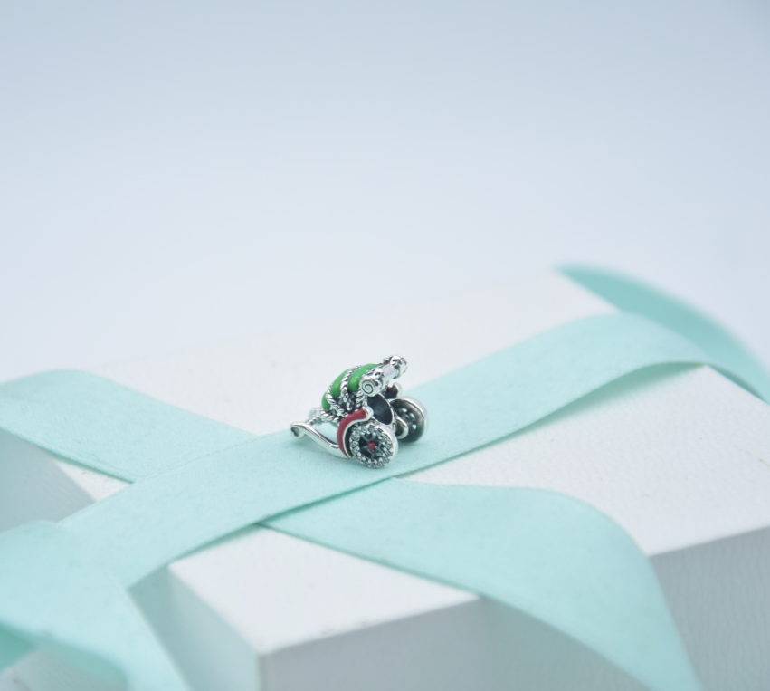 pandora traditional rickshaw sterling silver charm
