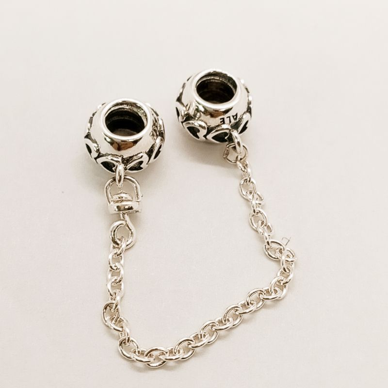 Pandora Silver Charm Love connection safety chain