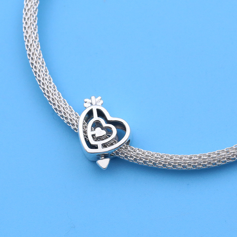 pandora openwork heart labyrinth & arrow charm