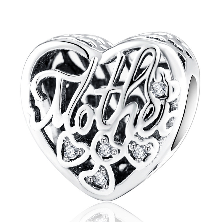 Mum Charm. Mother & Son 925 Sterling Silver Charm  Christmas Gift