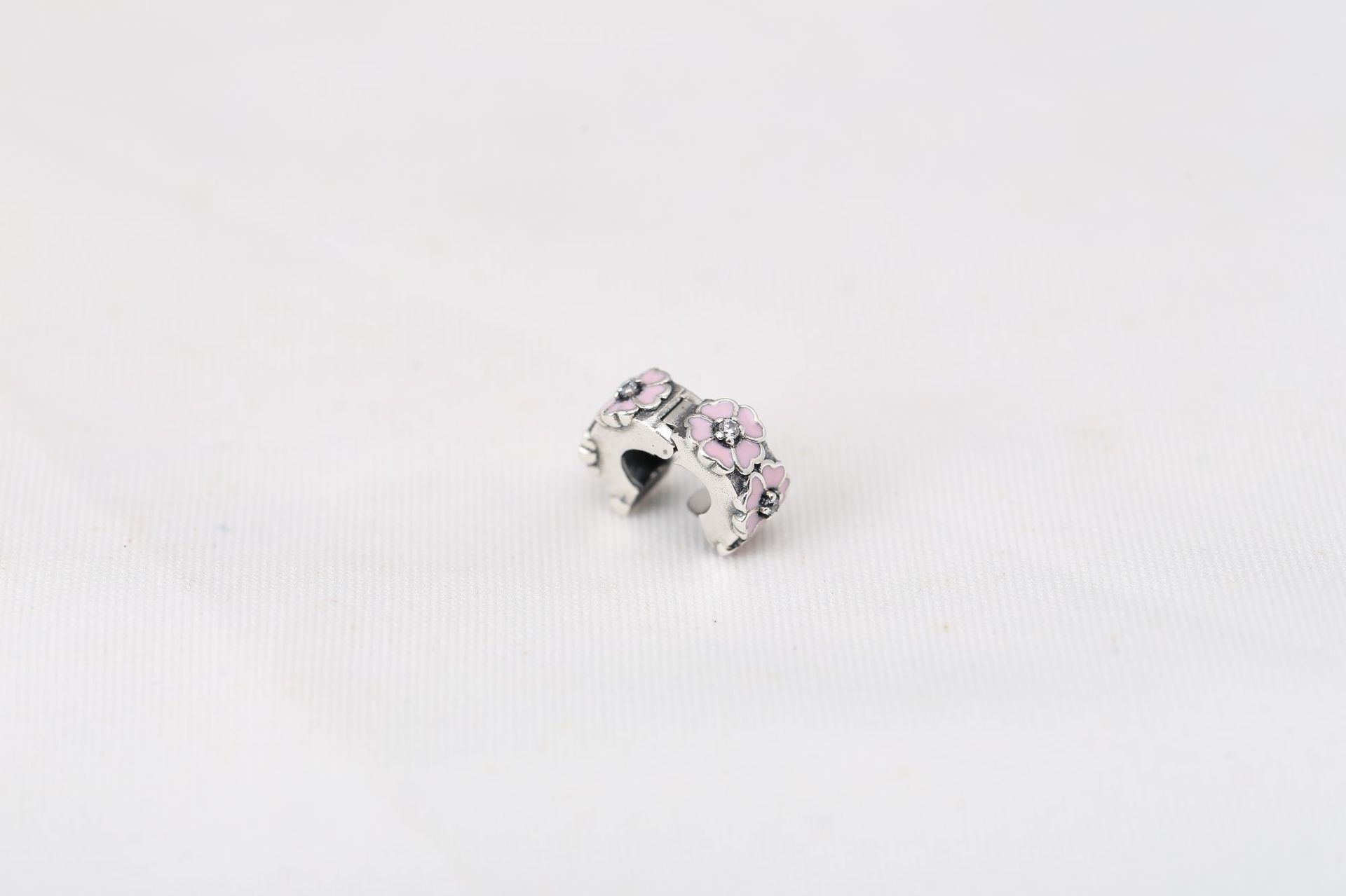 pandora pink primrose clip charm