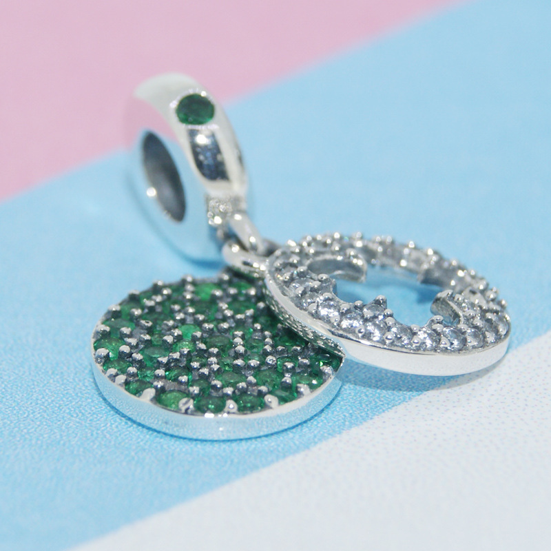 pandora green dazzling clover pendant charm silver s925 ale