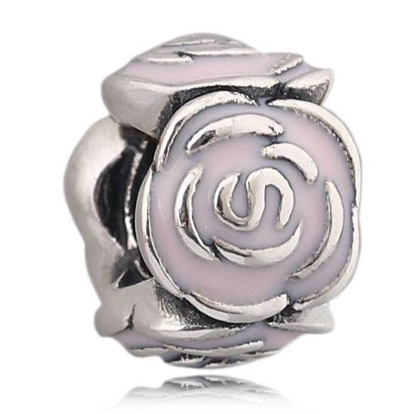 pandora rose garden pink enamel charm s925 ale